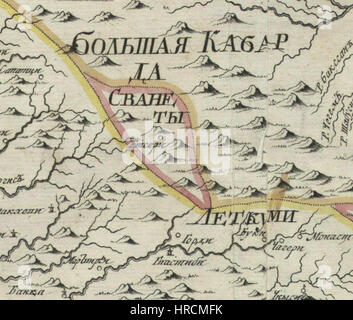 Russisches Reich 1745 (Karte XI HQ). C Stockfoto