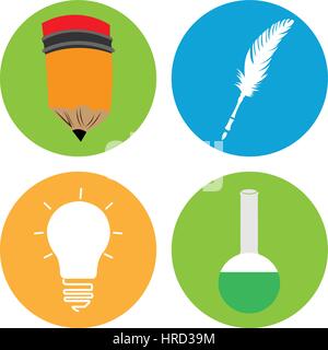 Reihe von Schule icons Stock Vektor