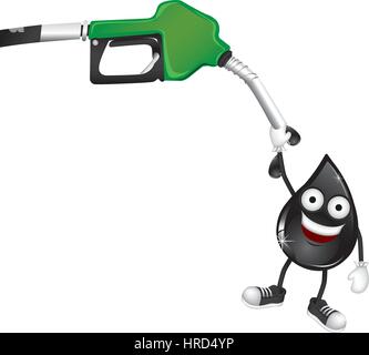 grüne Düse mit dunklen grauen drop Stock Vektor