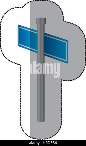 blaue Leere Blechschild Bretter Symbol Stock Vektor