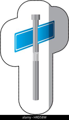 blaue Leere Blechschild Bretter Symbol Stock Vektor