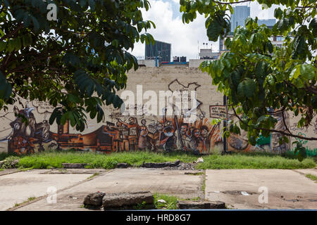 Nairobi, Kenia - 07 Januar 2013 Graffiti auf den Straßen der Stadt Stockfoto