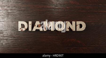 Diamant - Grunge Holz Schlagzeile auf Ahorn - 3D gerenderten Lizenzgebühren frei Bild. Dieses Bild kann verwendet werden, für eine Website für online-Banner-Werbung oder ein Druck p Stockfoto