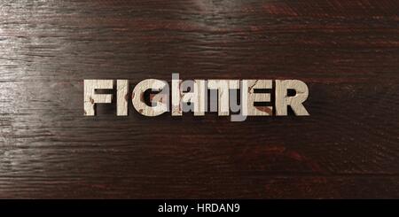 Kämpfer - Grunge Holz Schlagzeile auf Ahorn - 3D gerenderten Lizenzgebühren frei Bild. Dieses Bild kann verwendet werden, für eine Website für online-Banner-Werbung oder ein Druck p Stockfoto