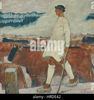 Fritz Erler Viehhirte Stockfoto