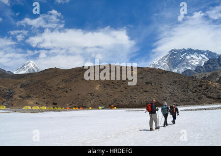 Trekking in Nepal Stockfoto