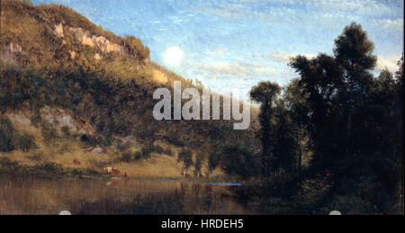 Aaron Draper Shattuck - Berkshire Ausläufern, Vollmond über Meadowbrook - Google Art Project Stockfoto