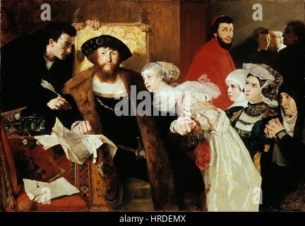 Eilif Peterssen - Christian II. unterzeichnen das Todesurteil von Torben Oxe - Google Art Project Stockfoto