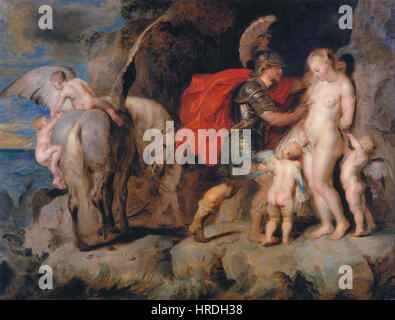Perseus befreit Andromeda von ihren Ketten, nach Rubens, von Edward de Jans Stockfoto
