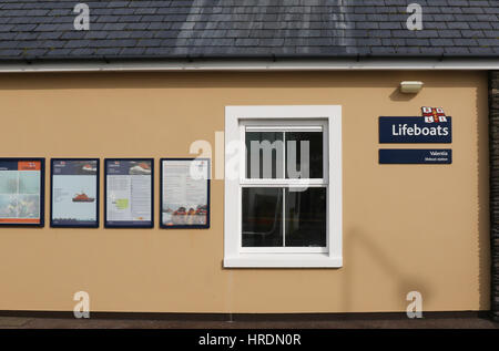 Die RNLI Lifeboat Station in Knightstown Valentia Island, County Kerry, Irland. Stockfoto