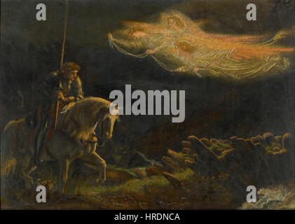Arthur Hughes - Sir Galahad - der Suche nach dem Heiligen Gral (Studie) Stockfoto