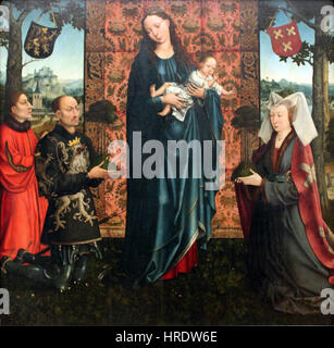 1513 van der Weyden Maria Mit Dem Kind Und Stiftern anagoria Stockfoto