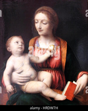 1525 Luini Maria Mit Dem Kind Und Dem Apfel anagoria Stockfoto