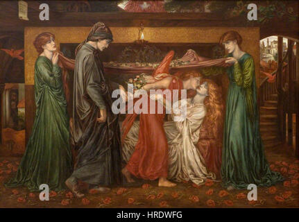 Dante Gabriel Rossetti - Dantes Traum am Tag des Todes von Beatrice (1880) Stockfoto