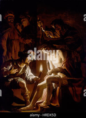 Gerrit van Honthorst - Christ gekrönt mit Dornen - 90.PA.26 - J. Paul Getty Museum Stockfoto