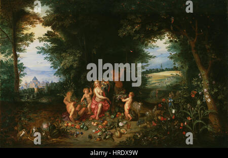 Jan Brueghel der jüngere, Hendrik van Balen - Landschaft mit Ceres (Allegorie der Erde) - 71.PB.29 - J. Paul Getty Museum Stockfoto