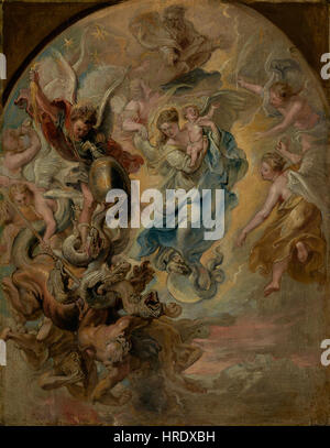 Rubens - die Jungfrau als die Frau der Apokalypse - 85.PB.146 - J. Paul Getty Museum Stockfoto