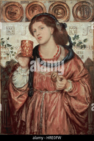 Dante Gabriel Rossetti - die liebevolle Schale (Aquarell 3) Stockfoto