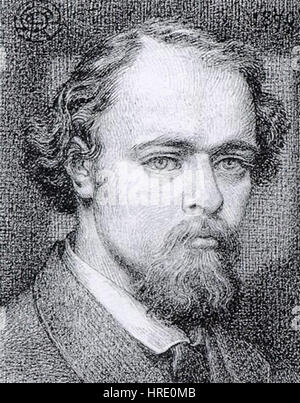 Dante Gabriel Rossetti - Selbstbildnis (1870) Stockfoto