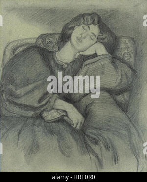 Dante Gabriel Rossetti - Jane Morris eingeschlafen Stockfoto