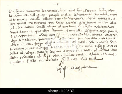 Der „Codex Magliabechiano“, speziell Folio 37v, ist ein wichtiges präkolumbisches Manuskript, das Einblicke in die mesoamerikanische Kultur bietet. Der Codex ist reich illustriert und zeigt die Rituale, Zeremonien und spirituellen Praktiken der indigenen Völker. Stockfoto