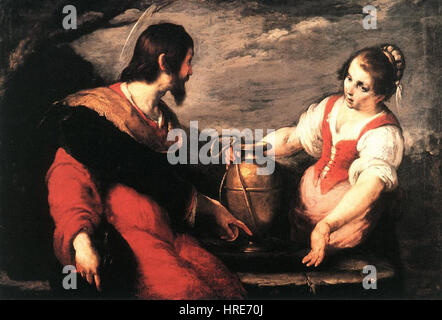 Bernardo Strozzi - Christus und die Samaritan Frau - WGA21931 Stockfoto