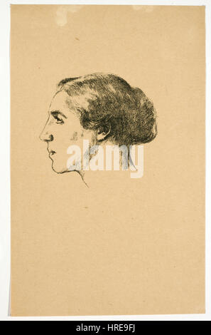 Dieses 2002 entstandene Stück von Hermann Struck zeigt seinen unverwechselbaren grafischen Stil. Bekannt für seine Beherrschung in Holzschnitt- und Ätztechniken, verbindet Strucks Werk starke Kontraste und expressive Linien und erforscht oft Themen jüdischer Identität und Geschichte. Stockfoto