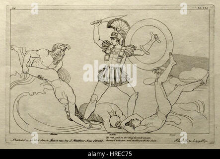 (29) Flaxman Ilias 1793, 1795, Gestochen 185 x 275 Stockfoto