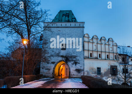 Tor in Pardubice. Pardubice, Böhmen, Tschechien. Stockfoto