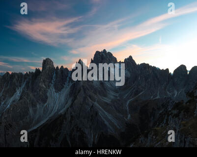 Dolomiti. Italien. Herbst. Ivening. Stockfoto