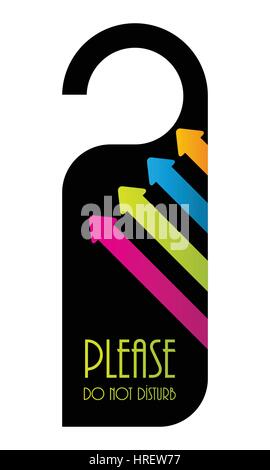 Türschild, Vektor-Design nicht stören Stock Vektor
