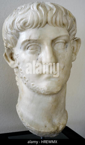 Nero Julius Caesar (c. AD AD-6-31). Nahe Verwandte von den römischen Kaisern der Julio-Claudian Dynastie. Büste. Porträt. 1. Jahrhundert n. Chr. Nationales Archäologisches Museum. Tarragona. Katalonien, Spanien. Stockfoto