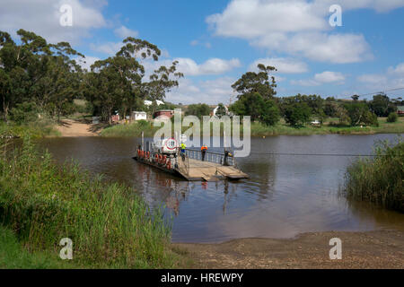 Malgas Pont Fähre am Breede River, Crow, western Cape, Südafrika Stockfoto