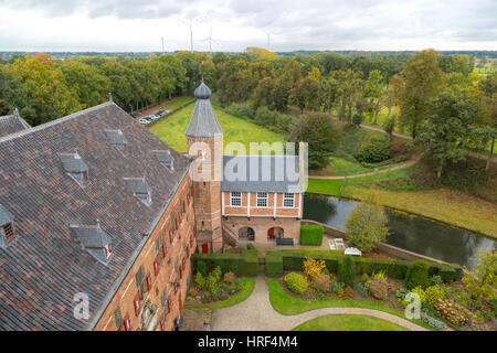 Huis Bergh, ein Schloss in's-Heerenberg aus dem 13. Jahrhundert und eine der größten Burgen in Gelderland, Niederlande. Stockfoto