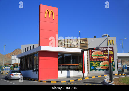 Arabische McDonalds, Muscat, Oman Stockfoto