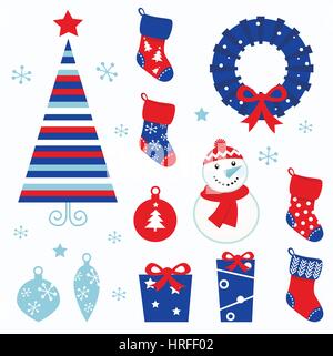 11064266 - Weihnachten-Vektor-Icons-Auflistung. Stockfoto