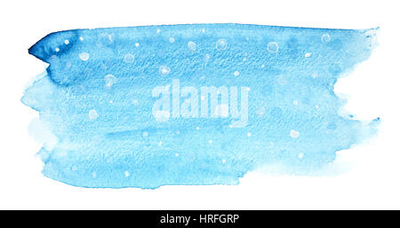 Blaue Winter Aquarell Hintergrund Stockfoto