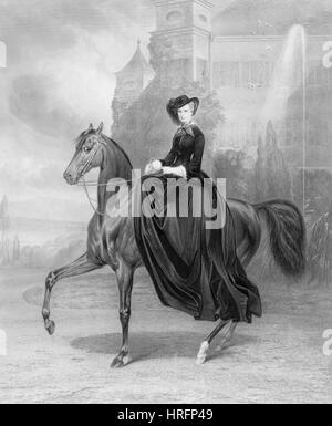 Kaiserin ELISABETH von Österreich (1837-1898) Ehefrau von Kaiser Franz Ferdinand in einem 1853-Lithographie Stockfoto