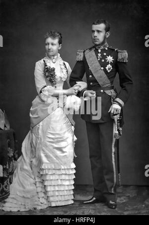 Kronprinz RUDOLF von Österreich mit seiner Braut Prinzessin Stéphanie von Belgien im Jahr 1881 Stockfoto