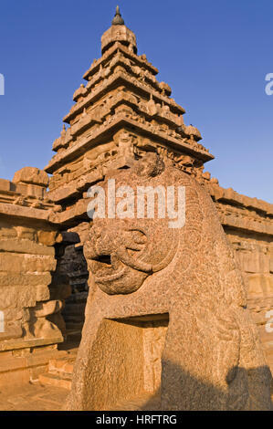 Shore Tempel-Mahabalipuram Tamil Nadu Indien Stockfoto