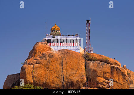 Fort Felsentempel Trichy Tamil Nadu, Indien Stockfoto