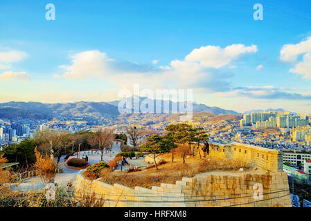 Blick auf Naksan Park in Seoul Stockfoto