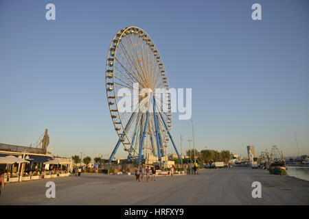 Riesenrad in Rimini Stockfoto