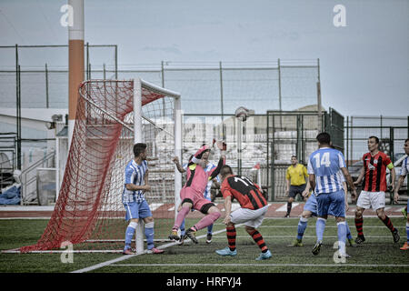 Gibraltar Fußball - St Joseph gegen Lincoln rot Imps - Victoria Stadium - 2016 Stockfoto