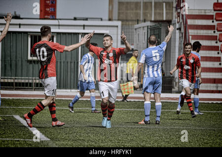 Gibraltar Fußball - St Joseph gegen Lincoln rot Imps - Victoria Stadium - 2016 Stockfoto