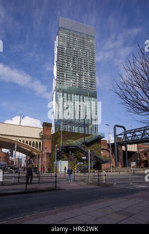 Betham Turm von Deangate, Manchester gesehen. Stockfoto