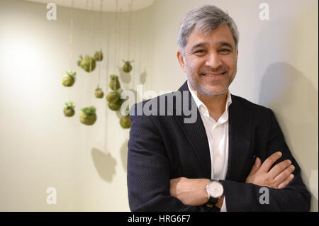 Barcelona, Spanien. 28. Februar 2017. Googles virtuelle Realität Experte Amit Singh auf dem Mobile World Congress in Barcelona, Spanien, 28. Februar 2017. Foto: Andrej Sokolow / / Dpa/Alamy Live News Stockfoto