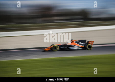 Barcelona, Katalonien, Spanien. 1. März 2017. FERNANDO ALONSO (ESP) fährt in seinem McLaren-Honda-MCL32 auf dem richtigen Weg tagsüber 3 Formel1 Tests am Circuit de Catalunya Credit: Matthias Oesterle/ZUMA Draht/Alamy Live News Stockfoto