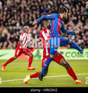 Barcelona, Katalonien, Spanien. 1. März 2017. FC Barcelona Mittelfeldspieler RAFINHA in Aktion während der LaLiga Spiel zwischen FC Barcelona und Sporting im Camp Nou Stadion in Barcelona Credit: Matthias Oesterle/ZUMA Draht/Alamy Live News Stockfoto