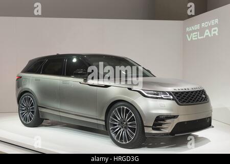 London, Vereinigtes Königreich von Großbritannien und Nordirland. 1. März 2017. Range Rover Velar Weltpremiere im London Design Museum. London, UK. 03.02.2017 | Nutzung weltweit Credit: Dpa/Alamy Live-Nachrichten Stockfoto